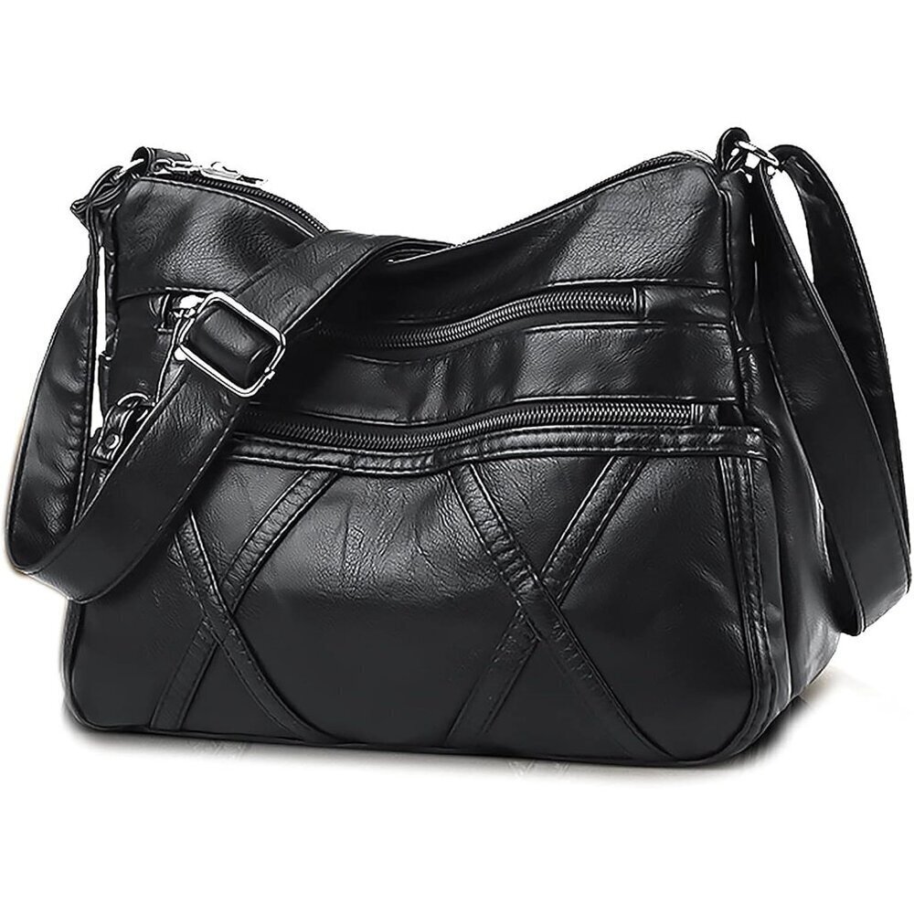 Leather Small Crossbody Bag Women Lightweight Shoulder Purse Travel School